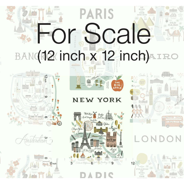 City Maps 20' L x 27" W Peel and Stick Wallpaper & Reviews Birch Lane